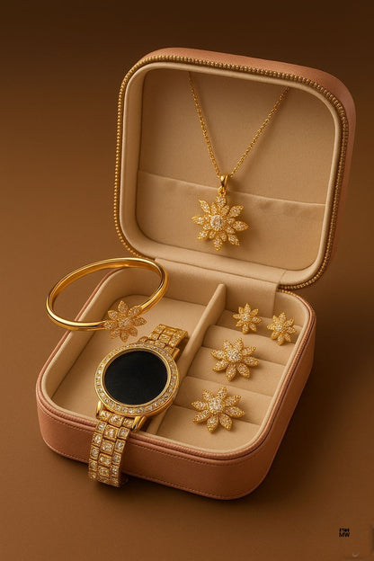 Ladies Gift Set With Watch| Ladies Watch| New Fancy Watch For Girl's| Watch With Jewelry