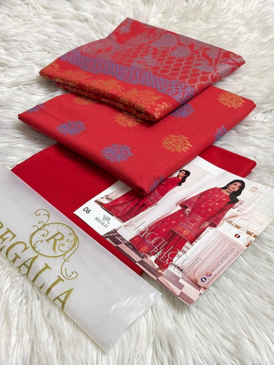 REGALIA Cotton Jacquard Collection 2026 | Digital Printed Jacquard Suit Original | Brand Dress For Girl's