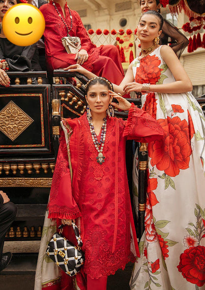 Mushq Valentina Brand | Embroidered Lawn Dress | Luxury Lawn Collection | Beautiful Unstitched Lawn Embroidery Dress | Branded Dress For Girl's