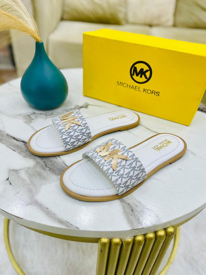 MK Flat Slipper| Branded Slippers For Girls|Michael Kors Slippers|New Arrivals