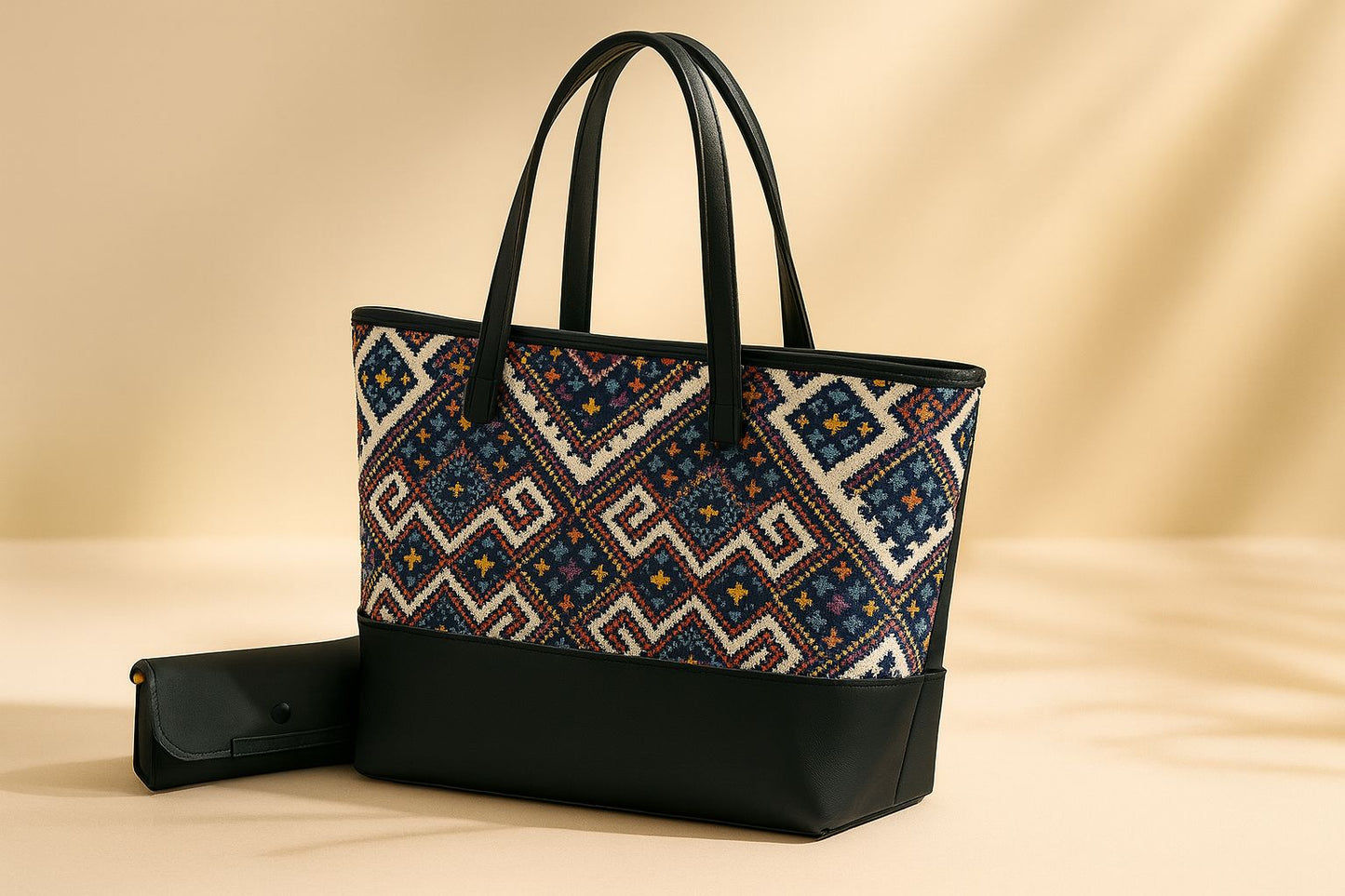 High Quality Printed 2 Piece Tote Bag With Wallet | Canvas & Regzine Bag's | Stylish And Beautiful Handbags