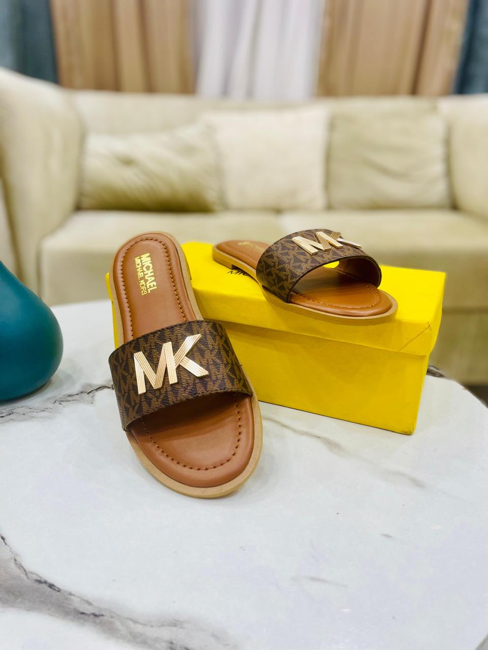 MK Flat Slipper| Branded Slippers For Girls|Michael Kors Slippers|New Arrivals
