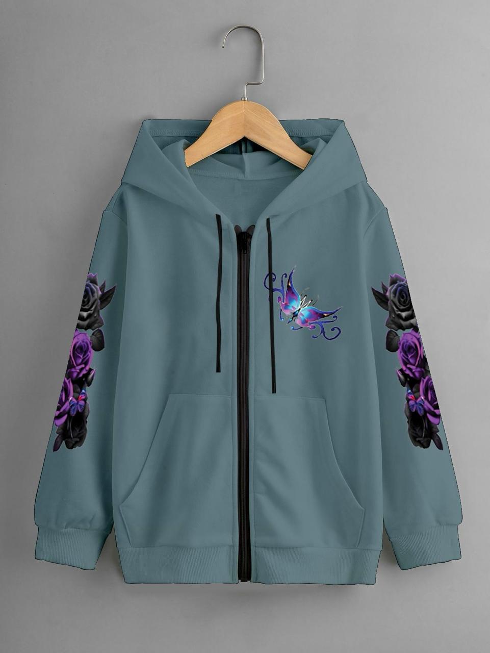 Girls Zipper Jacket 🧥| Hoodie For Girl's| Winter Fleece Fabric Jacket For Girl's