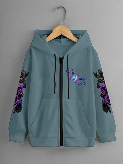 Girls Zipper Jacket 🧥| Hoodie For Girl's| Winter Fleece Fabric Jacket For Girl's