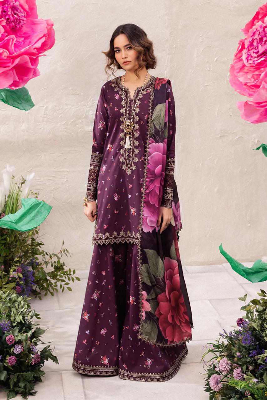 IZNIK Luxury Printed Lawn Suit With Silk Digital Dupatta | Beautiful Unstitched Lawn Embroidery Dress | Branded Dress For Girl's
