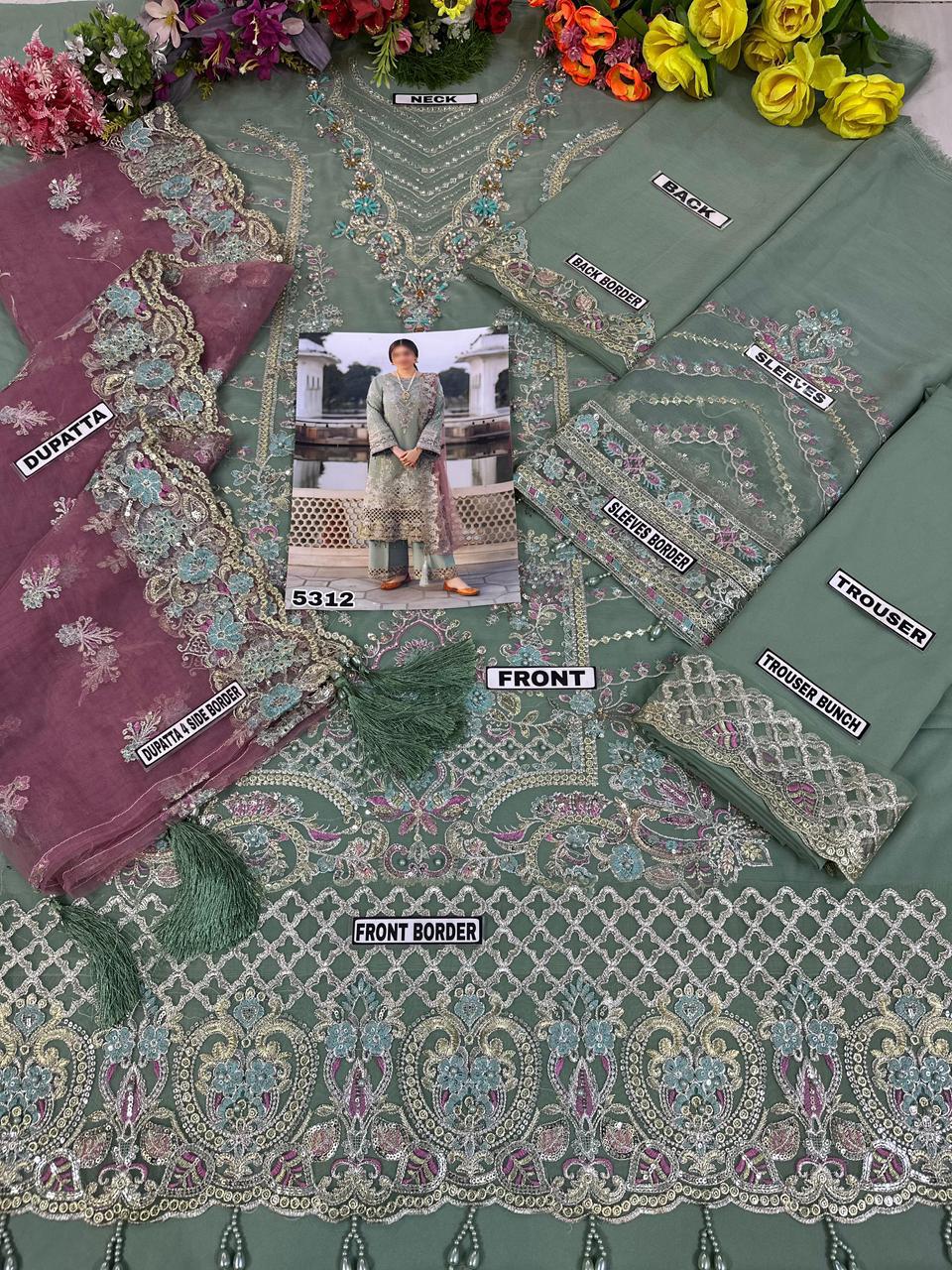 IMROZIA Chiffon Embroidered Suit with Net Dupatta | Branded Dress For Party Wear | Stylish Dress | Designer Dress