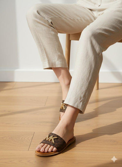 MK Flat Slipper| Branded Slippers For Girls|Michael Kors Slippers|New Arrivals