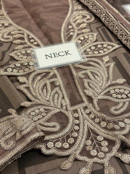 Maria B M-Print Lawn Collection 2026 MPT-2703A/B – Heavy Embroidered Spangle Work Suit Suit | Branded Dress For Party Wear