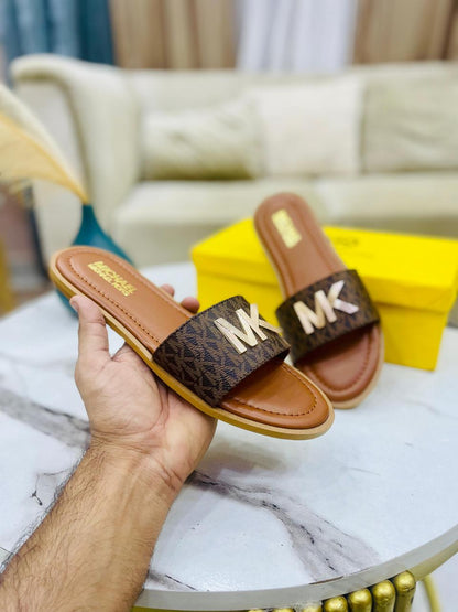 MK Flat Slipper| Branded Slippers For Girls|Michael Kors Slippers|New Arrivals