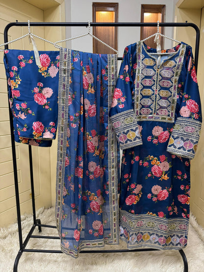 Stitched Silk Sequence Embroidery