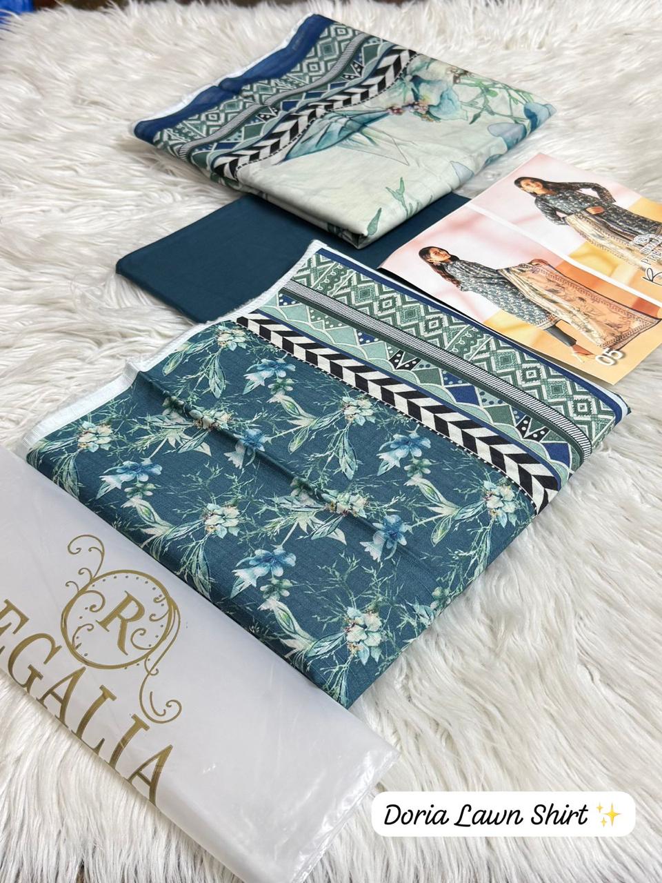 Regalia Doria Lawn 3PC Vol 1 | Original Summer Suit 2026 | Doria Lawn Dress | Lawn Printed Dress Premium Quality