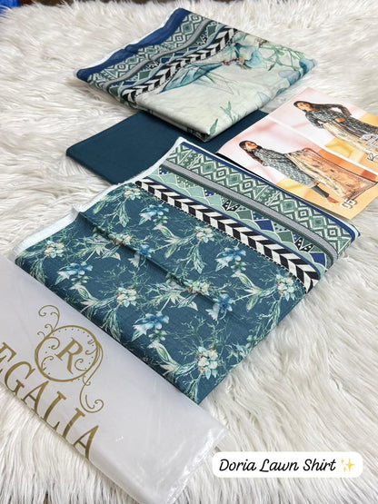 Regalia Doria Lawn 3PC Vol 1 | Original Summer Suit 2026 | Doria Lawn Dress | Lawn Printed Dress Premium Quality