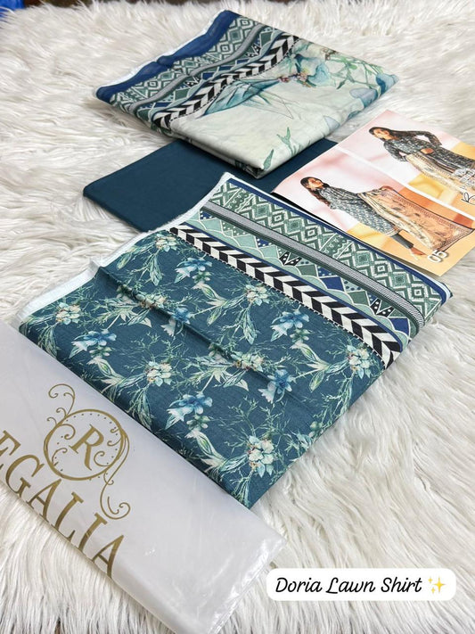 Regalia Doria Lawn 3PC Vol 1 | Original Summer Suit 2026 | Doria Lawn Dress | Lawn Printed Dress Premium Quality