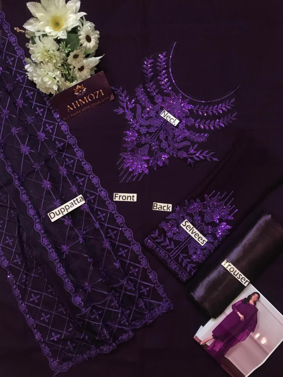 Baroque Fancy Dress|Chiffon Fabric