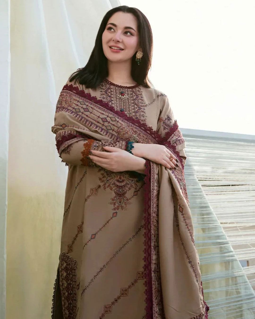 New Dhanak Embroidery Dress | Embroidery Dress For Women | Elegant Dress For Girl's | Embroidery Dress For Girl's | Winter Dress For Girl's