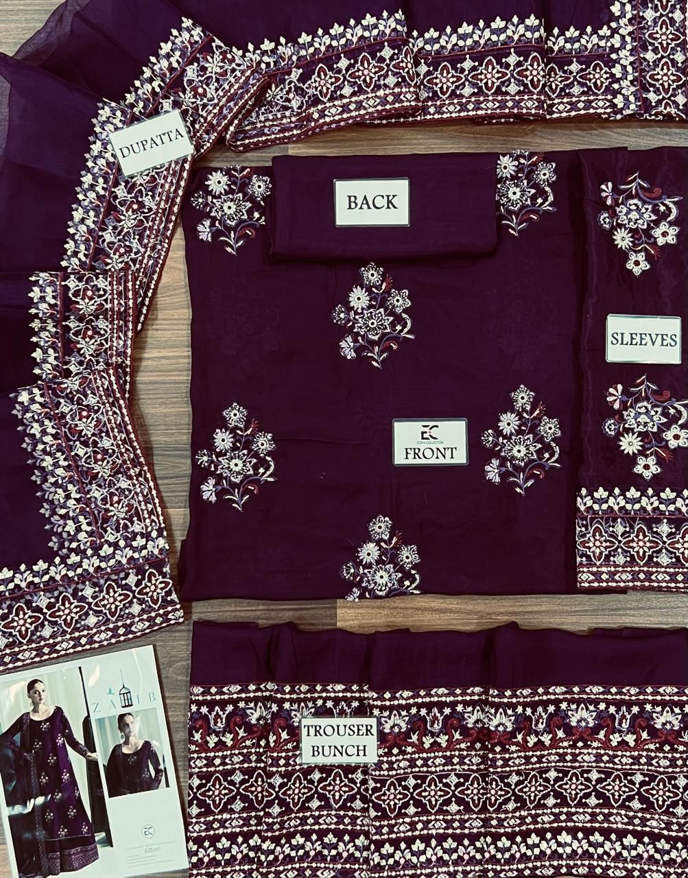 ZAIB Luxury Rawsilk Suit Collection | Heavy Embroidered Complete Suit | Branded Dress For Girl's