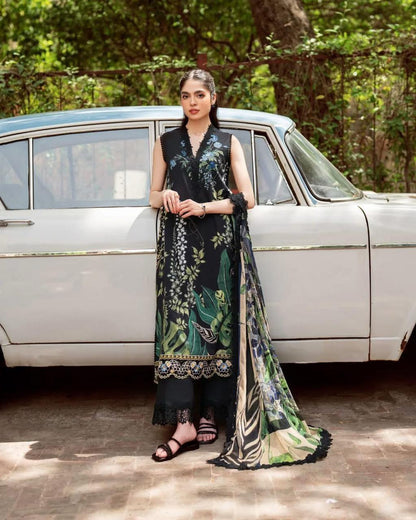 Asifa & Nabeel Luxury Lawn Suit| Printed Lawn & Chiffon Dress | Branded Dress Lawn | Pakistani Designer Dress