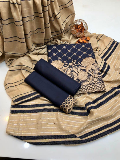 Dhanak Breeze Embroidery Dress| Girls Embroidery Dress| Winter Dress For Women| Velvet Border Duppata Dress| 2025 Winter Collection| Delivery Free 🆓