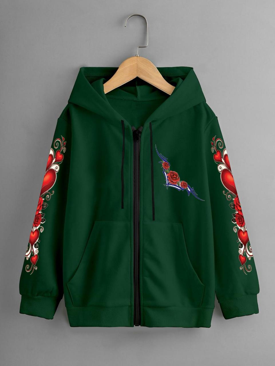 Girls Zipper Jacket 🧥| Hoodie For Girl's| Winter Fleece Fabric Jacket For Girl's