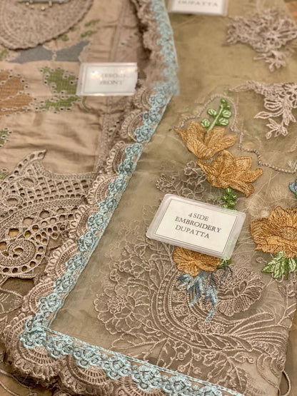 Maria B Luxury Lawn 2026 Embroidered Dress MBL-D-2406-B-24 | Schiffli Lawn Suit | Branded Maria B Party Dress | Premium Quality Lawn Dress