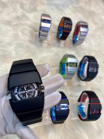 Men’s Casual Sports Style Watch With Fiber Chain | Lightweight Quartz Watch | Men's Stylish Watch ⌚