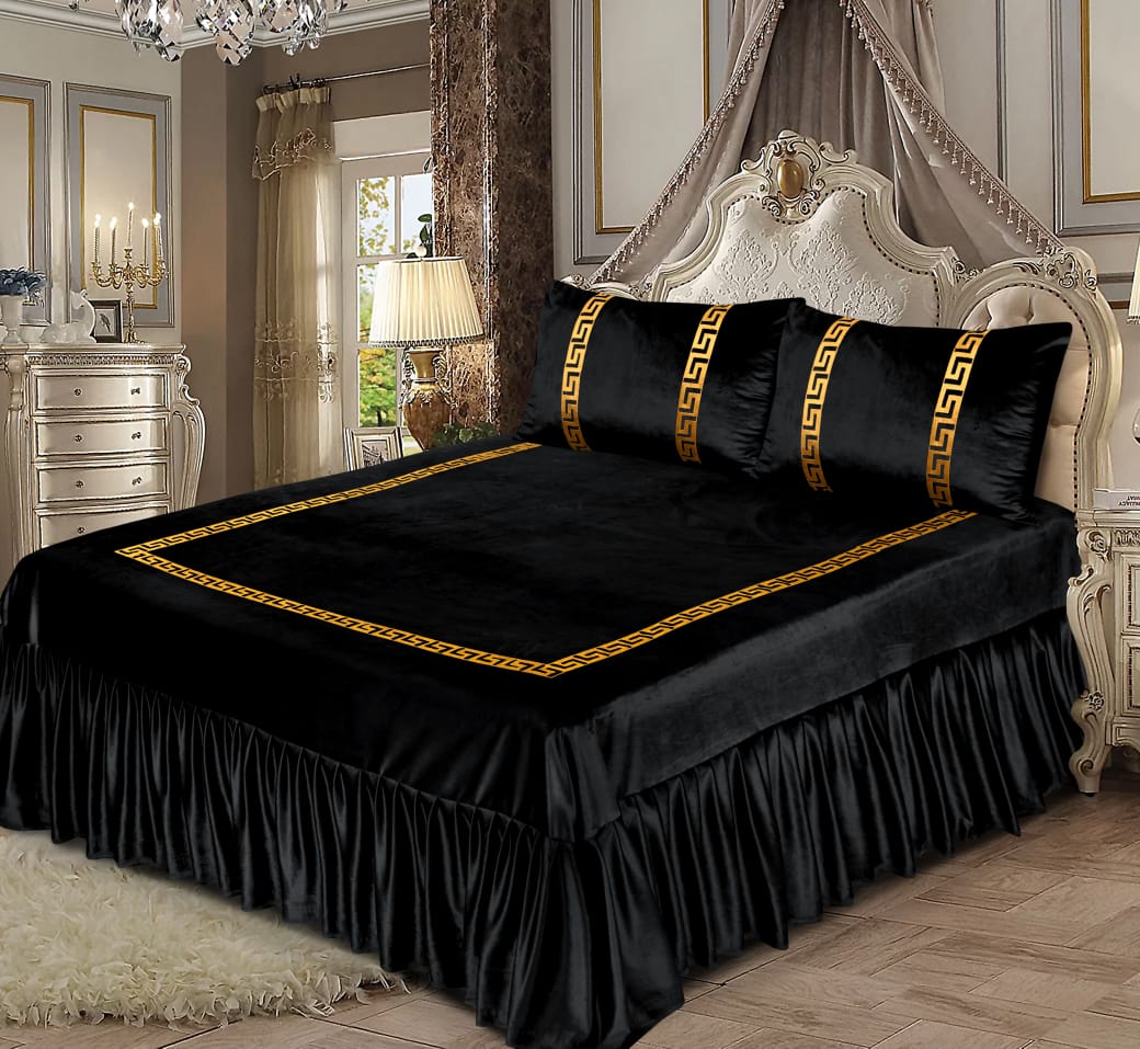 Velvet Bridal Bedsheet| Trending Bedsheets| Shiny Velvet Bedsheet| Beautiful Bedsheet| Velvet Bedsheet| Luxury Style Bedsheet