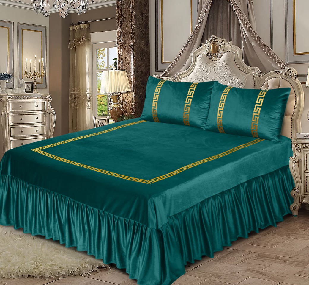 Velvet Bridal Bedsheet| Trending Bedsheets| Shiny Velvet Bedsheet| Beautiful Bedsheet| Velvet Bedsheet| Luxury Style Bedsheet