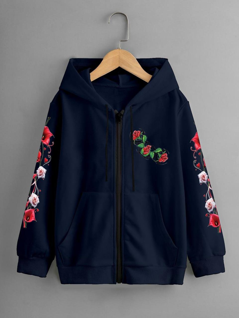 Girls Zipper Jacket 🧥| Hoodie For Girl's| Winter Fleece Fabric Jacket For Girl's