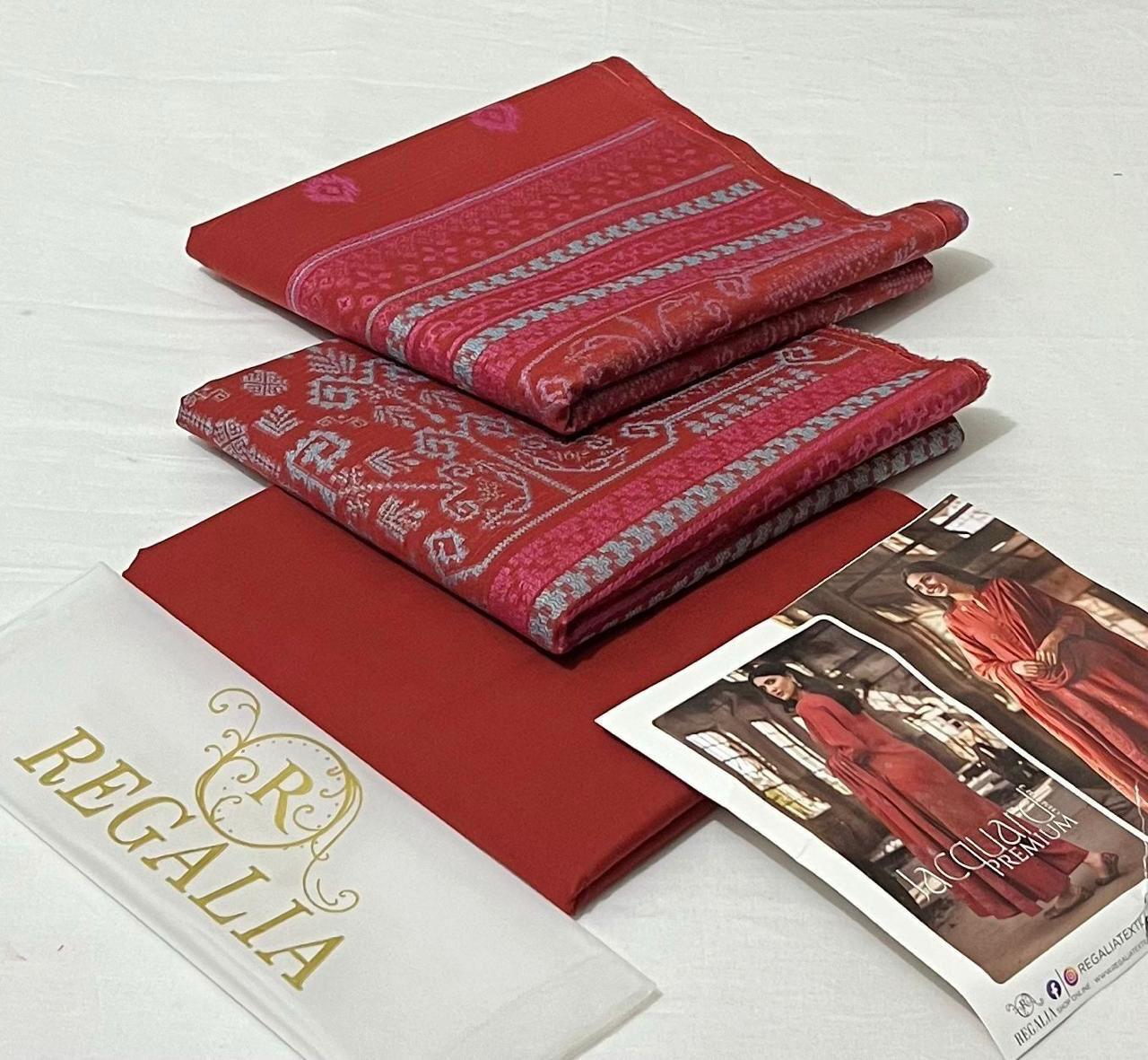 REGALIA Cotton Jacquard Collection 2026 | Digital Printed Jacquard Suit Original | Brand Dress For Girl's