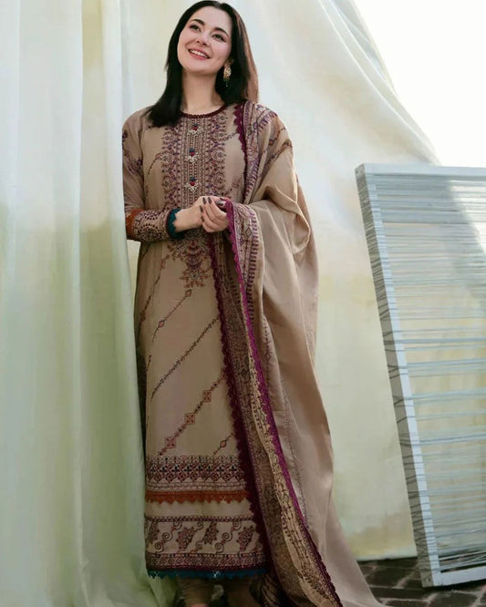 New Dhanak Embroidery Dress | Embroidery Dress For Women | Elegant Dress For Girl's | Embroidery Dress For Girl's | Winter Dress For Girl's