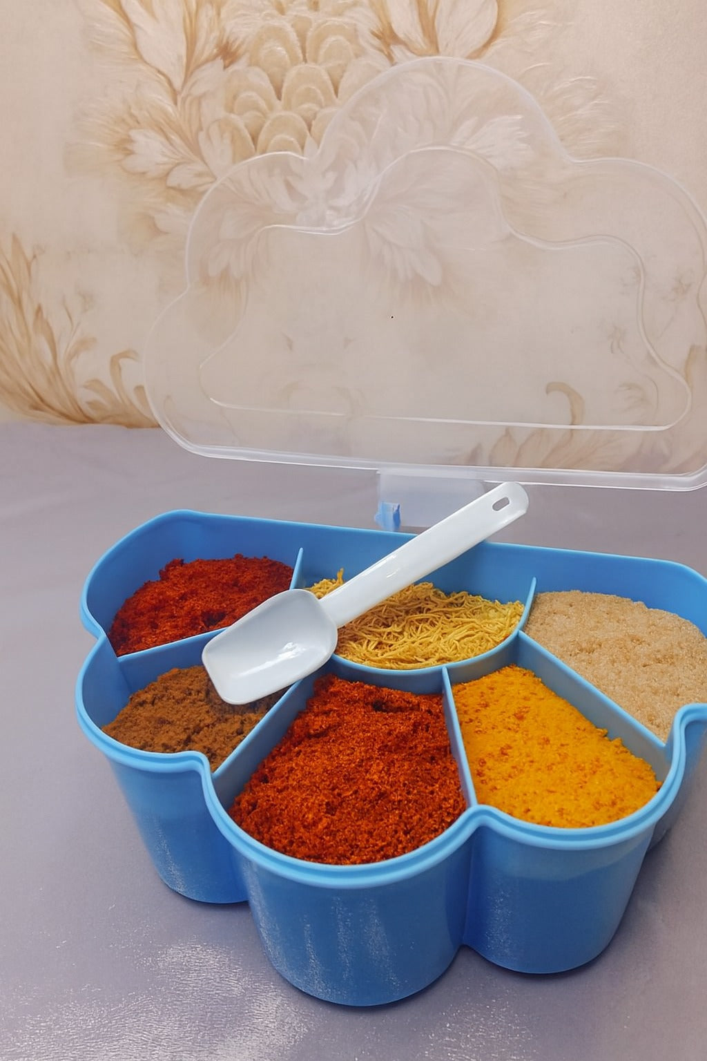 Spices Box| Compartment Plastic Spice Box | Kitchen Accessories