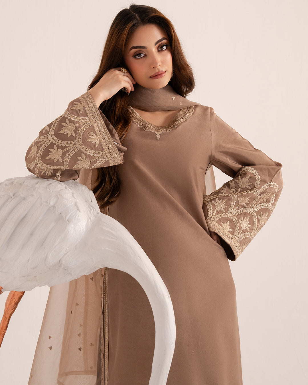 Unstitched Chiffon | Embroidered Chiffon And Organza Dress | Luxury Chiffon Dress | Party Wear Dress | Wedding Stylish Wear