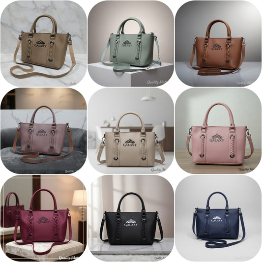 2 Zipper Hand Carry Bag with Long Adjustable Belt | Beautiful Hand Bags For Girl's | 2 Zipper Handbags