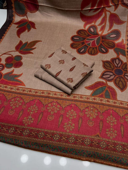 Wool Indian Pashmina Dress For Girl's And Woman| Wool Dress | Kamalkari Print Dress| Traditional Dress For Girl's