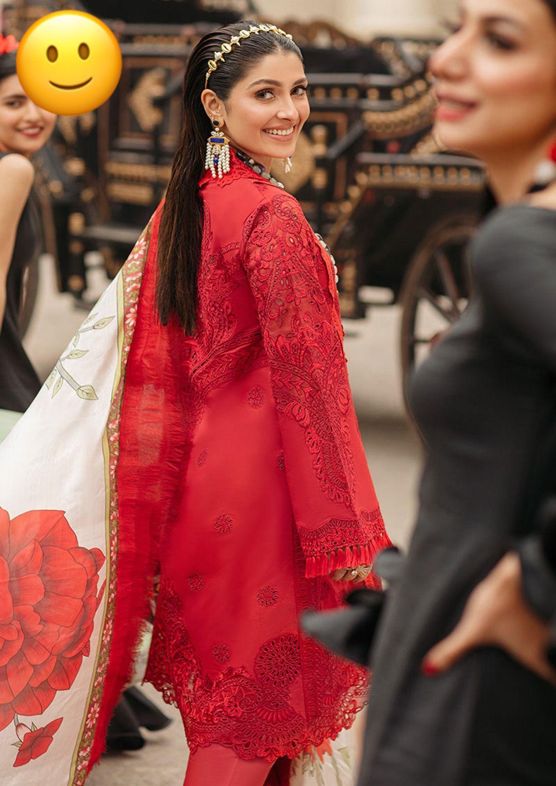 Mushq Valentina Brand | Embroidered Lawn Dress | Luxury Lawn Collection | Beautiful Unstitched Lawn Embroidery Dress | Branded Dress For Girl's