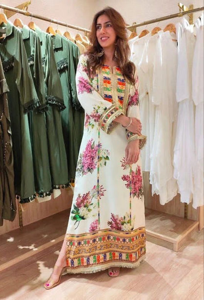 SABYASACHI Premium Lawn 3PC Unstitched Suit with Chiffon Dupatta 2026 | Designer Dress | 3 Piece Lawn Dress