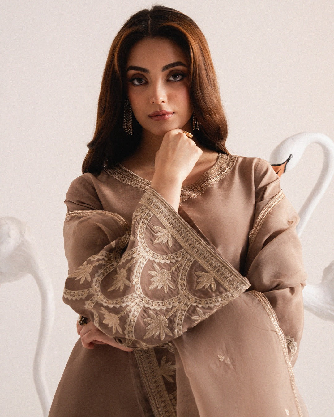 Unstitched Chiffon | Embroidered Chiffon And Organza Dress | Luxury Chiffon Dress | Party Wear Dress | Wedding Stylish Wear