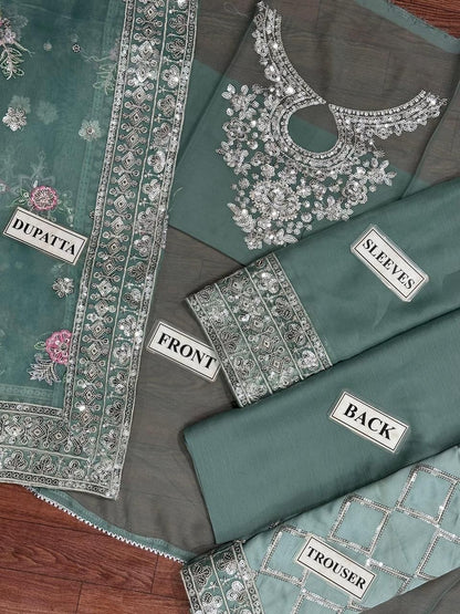 Unstitched Fancy Dress | Chiffon Wedding Wear | Fancy Dress For Women | Beautiful Chiffon Party Dress