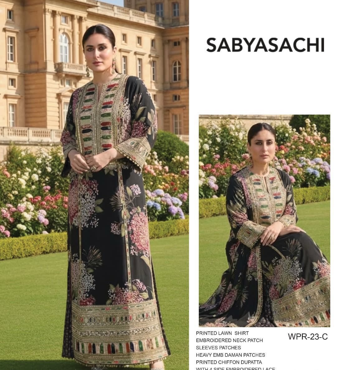 Sabyasachi Lawn Hit Code | Premium Lawn 2026 Unstitched 3PC  | Embroidery Lawn Dress | Branded Dress For Girl's