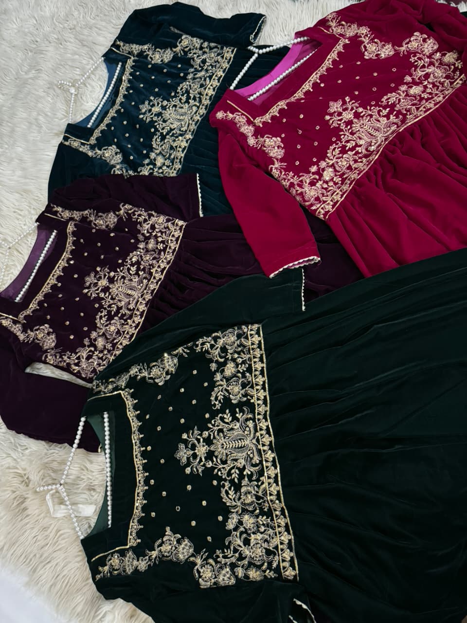 Embroidered Velvet Maxi Dress for Women | Luxury Party & Wedding Wear | Beautiful Velvet Maxi | Stitched Velvet Maxi With Chiffon Duppata