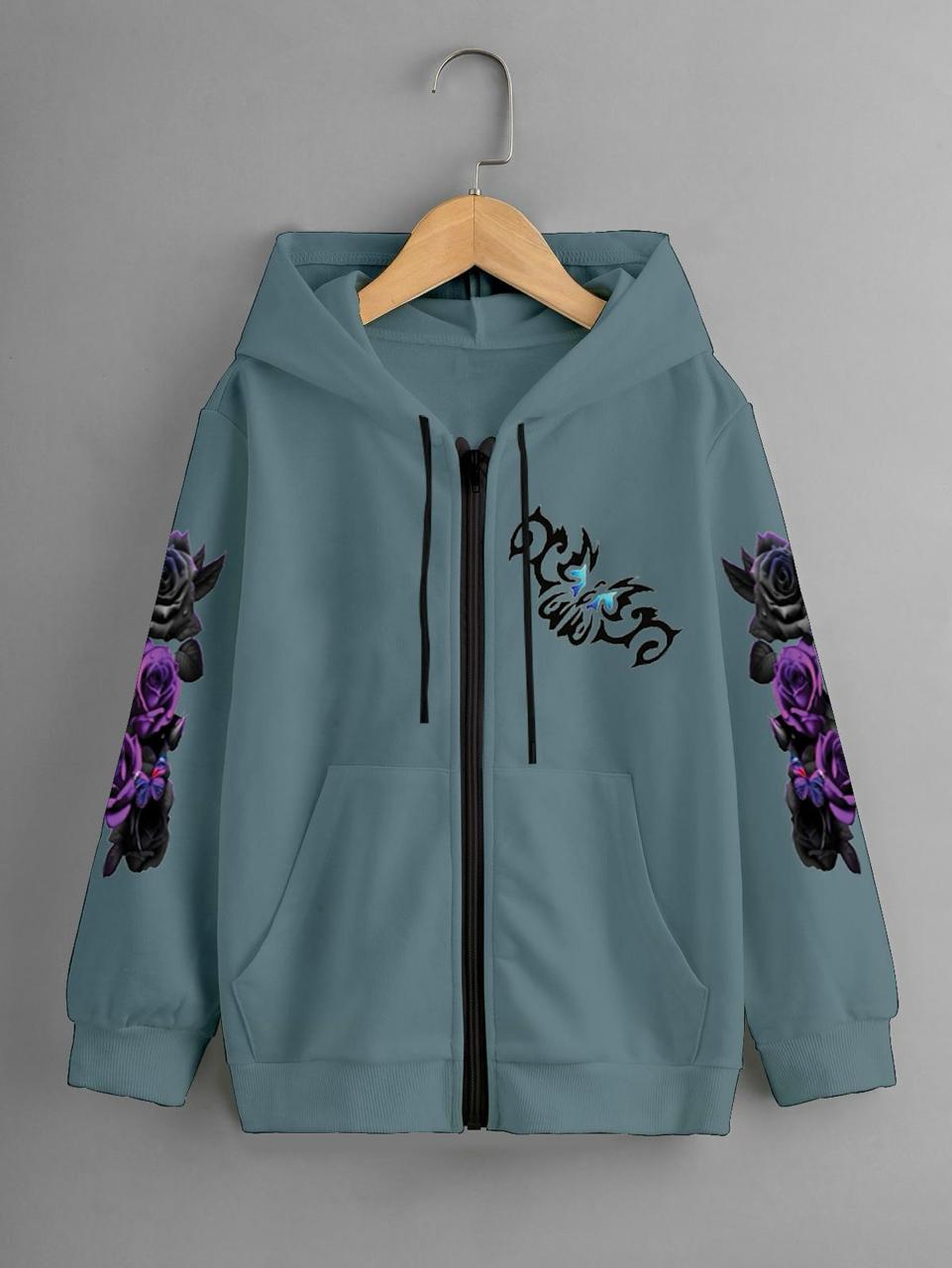 Girls Zipper Jacket 🧥| Hoodie For Girl's| Winter Fleece Fabric Jacket For Girl's