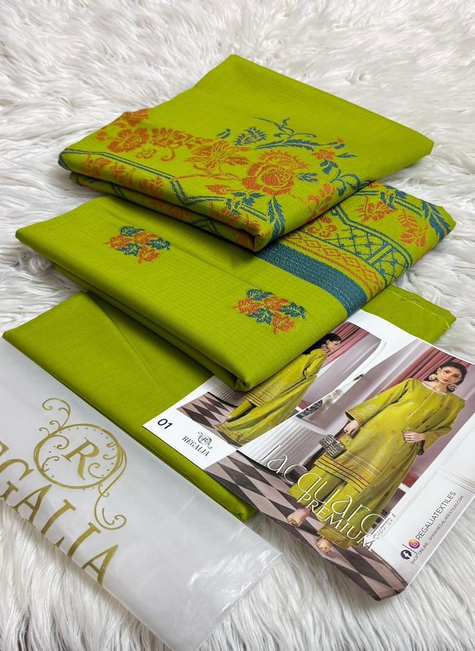 REGALIA Cotton Jacquard Collection 2026 | Digital Printed Jacquard Suit Original | Brand Dress For Girl's