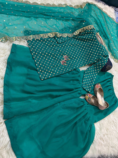 9mm Sequence Work Stitched Dress