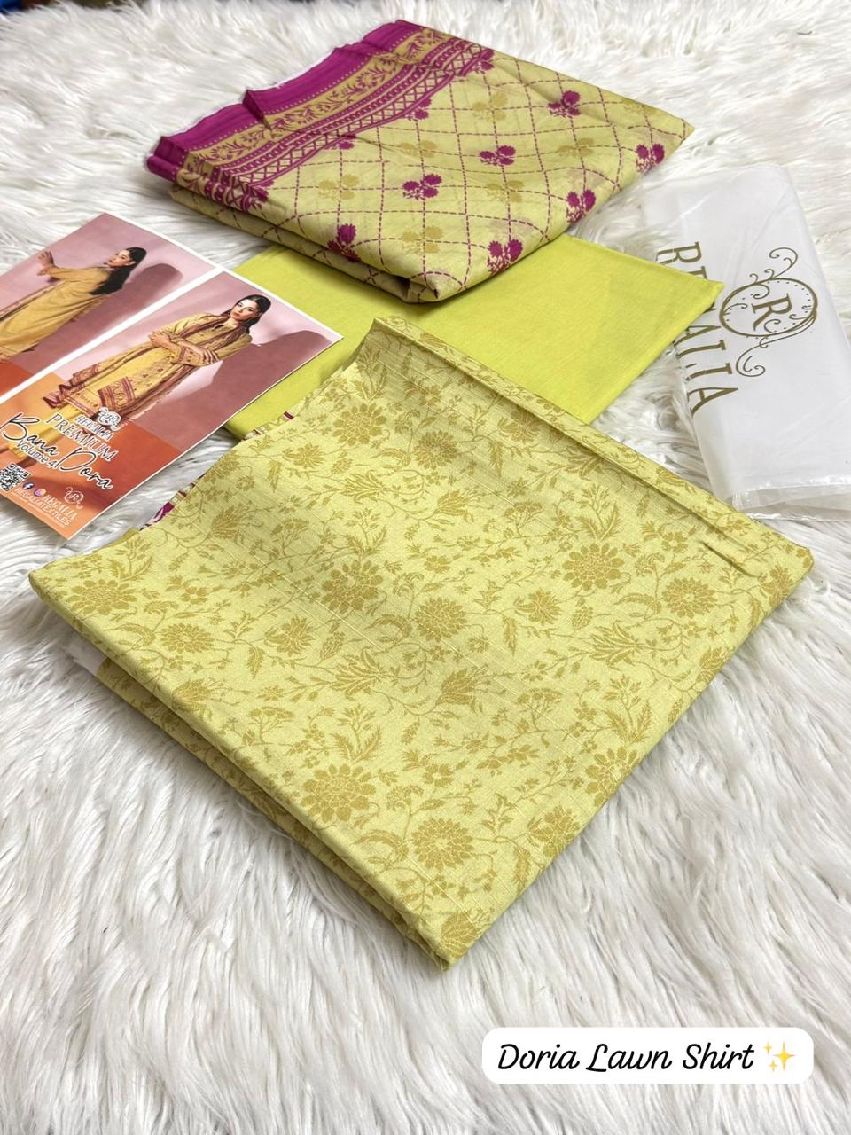 Regalia Doria Lawn 3PC Vol 1 | Original Summer Suit 2026 | Doria Lawn Dress | Lawn Printed Dress Premium Quality