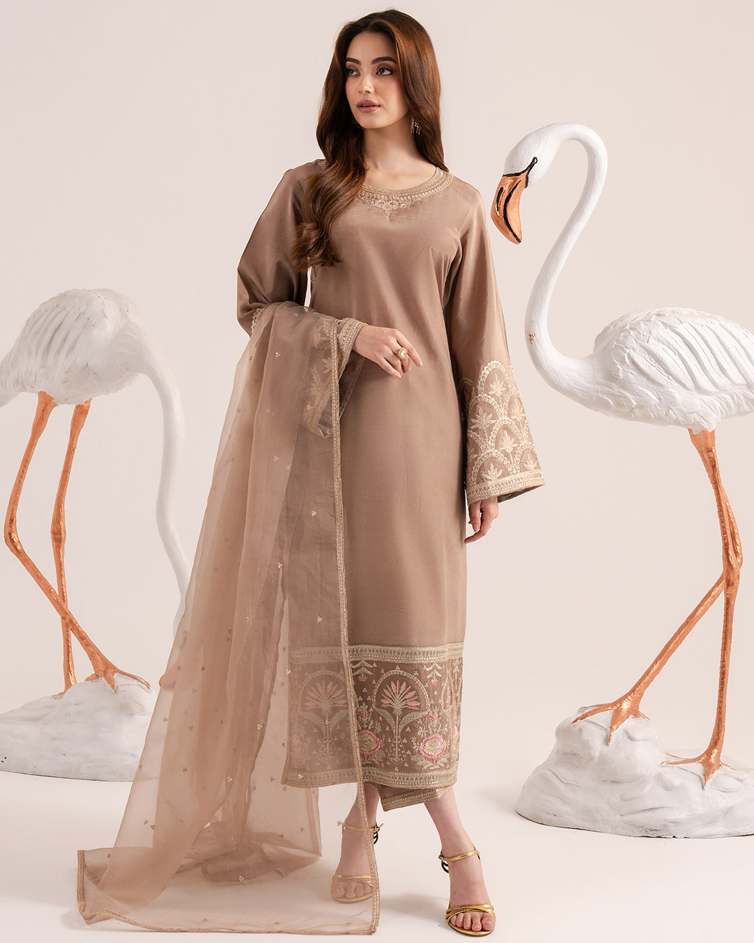 Unstitched Chiffon | Embroidered Chiffon And Organza Dress | Luxury Chiffon Dress | Party Wear Dress | Wedding Stylish Wear
