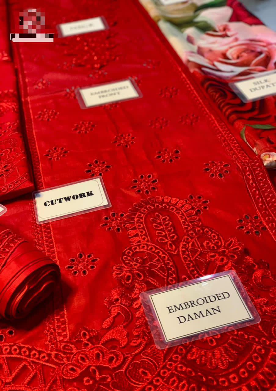 Mushq Valentina Brand | Embroidered Lawn Dress | Luxury Lawn Collection | Beautiful Unstitched Lawn Embroidery Dress | Branded Dress For Girl's