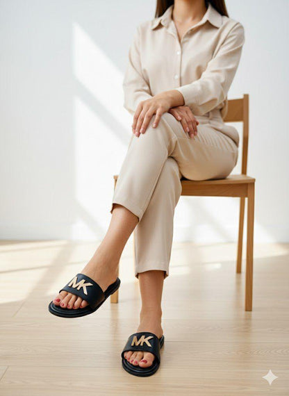 MK Flat Slipper| Branded Slippers For Girls|Michael Kors Slippers|New Arrivals