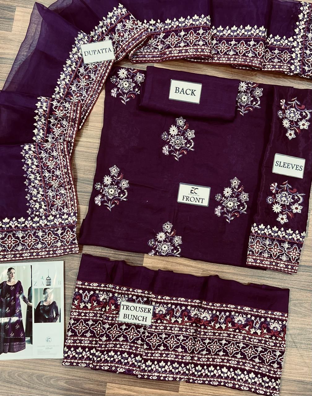 ZAIB Luxury Rawsilk Suit Collection | Heavy Embroidered Complete Suit | Branded Dress For Girl's