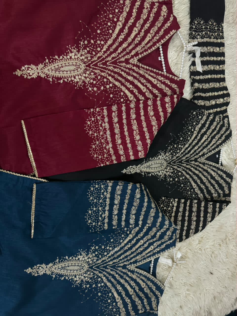 Eid Arrivle Sequins Embroidery Rawsilk Suit with Organza Dupatta | Branded Stitched Dress For Girl's