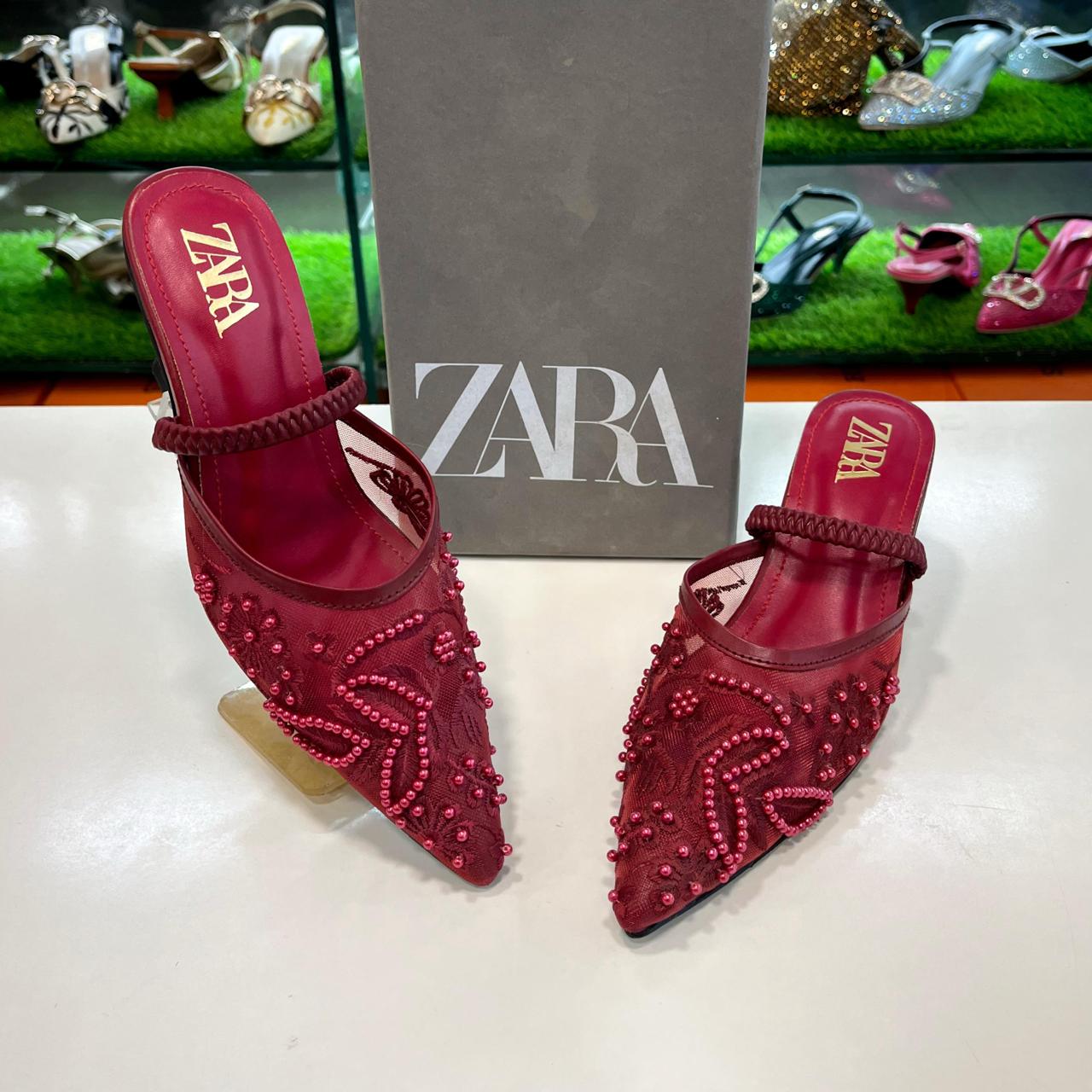 Zara Brand High Heel's 👠| Branded Heel 👠| Embroidery Heel For Party and Wedding Wear| Beautiful Heel 👠